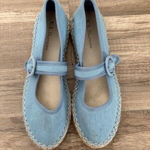 Light Blue Espadrille Flats